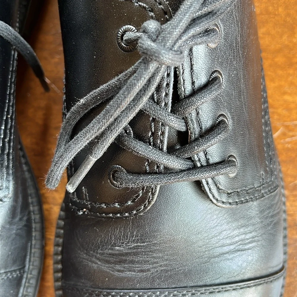 Dockers Black Leather Gordon Dress Cap Toe Oxford 090-2214 Sz 10.5